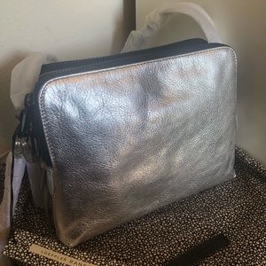 Loeffler Randall Leather Double Zip Crossbody Bag